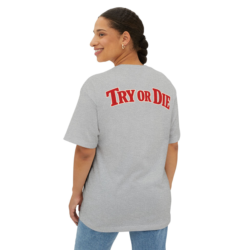 Vintage Try or Die Graphic T-Shirt "Hard Training, Easy Fight"