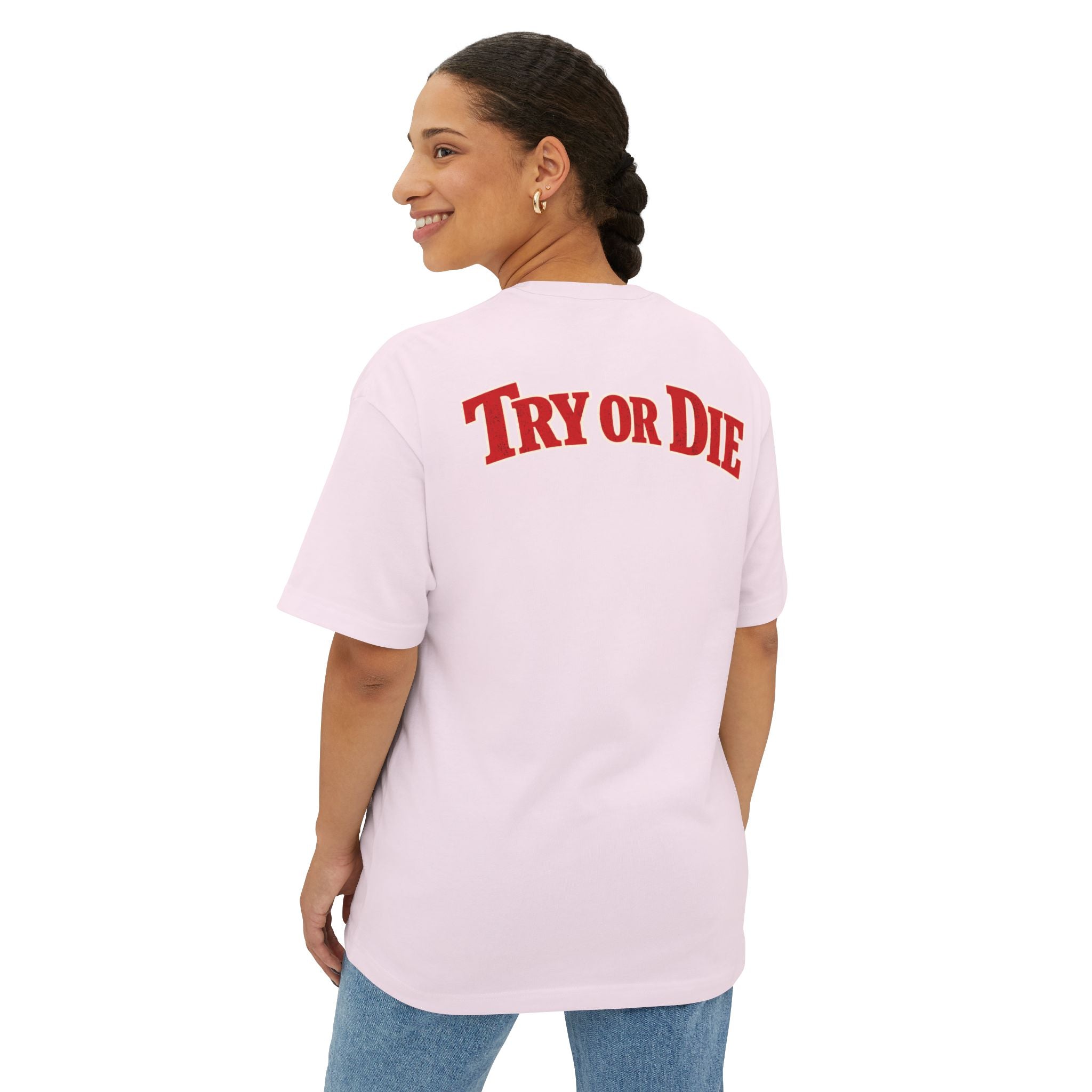 Vintage Try or Die Graphic T-Shirt "Hard Training, Easy Fight"