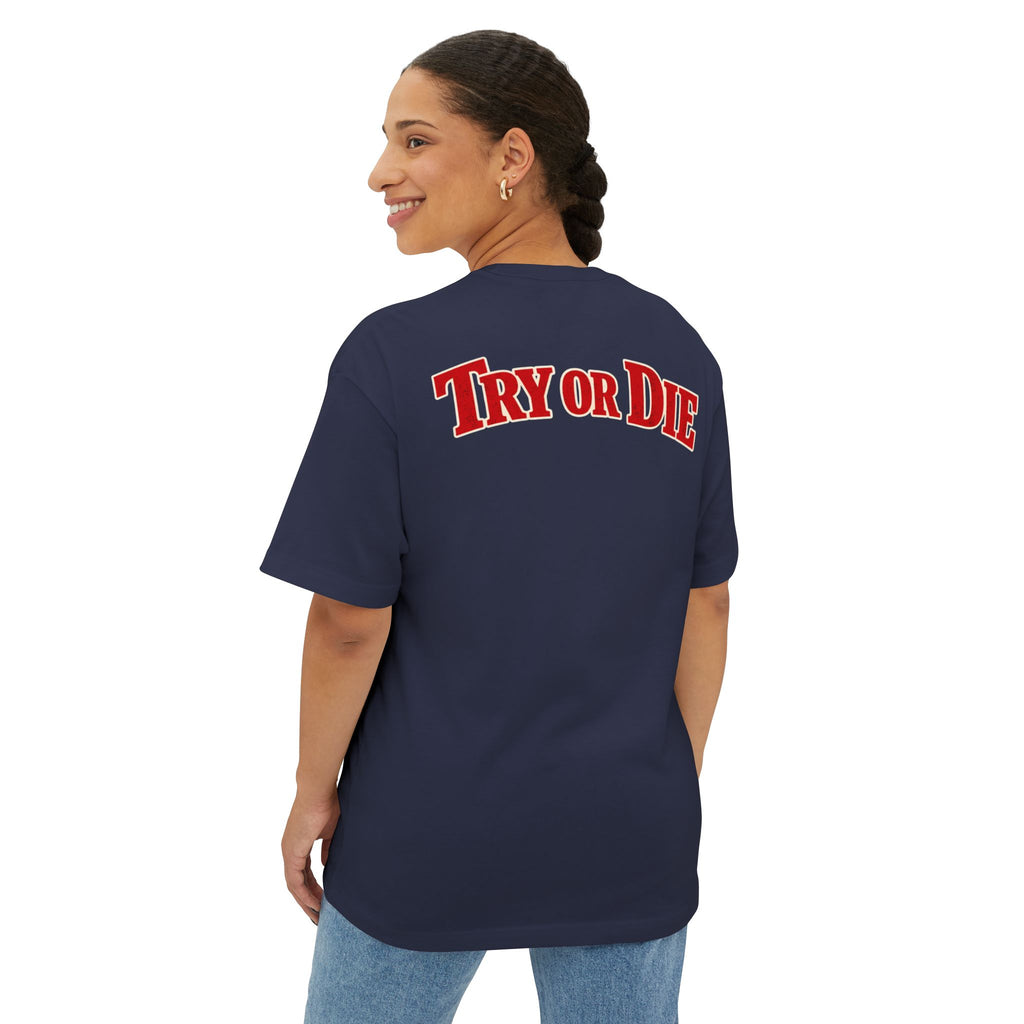 Vintage Try or Die Graphic T-Shirt "Hard Training, Easy Fight"