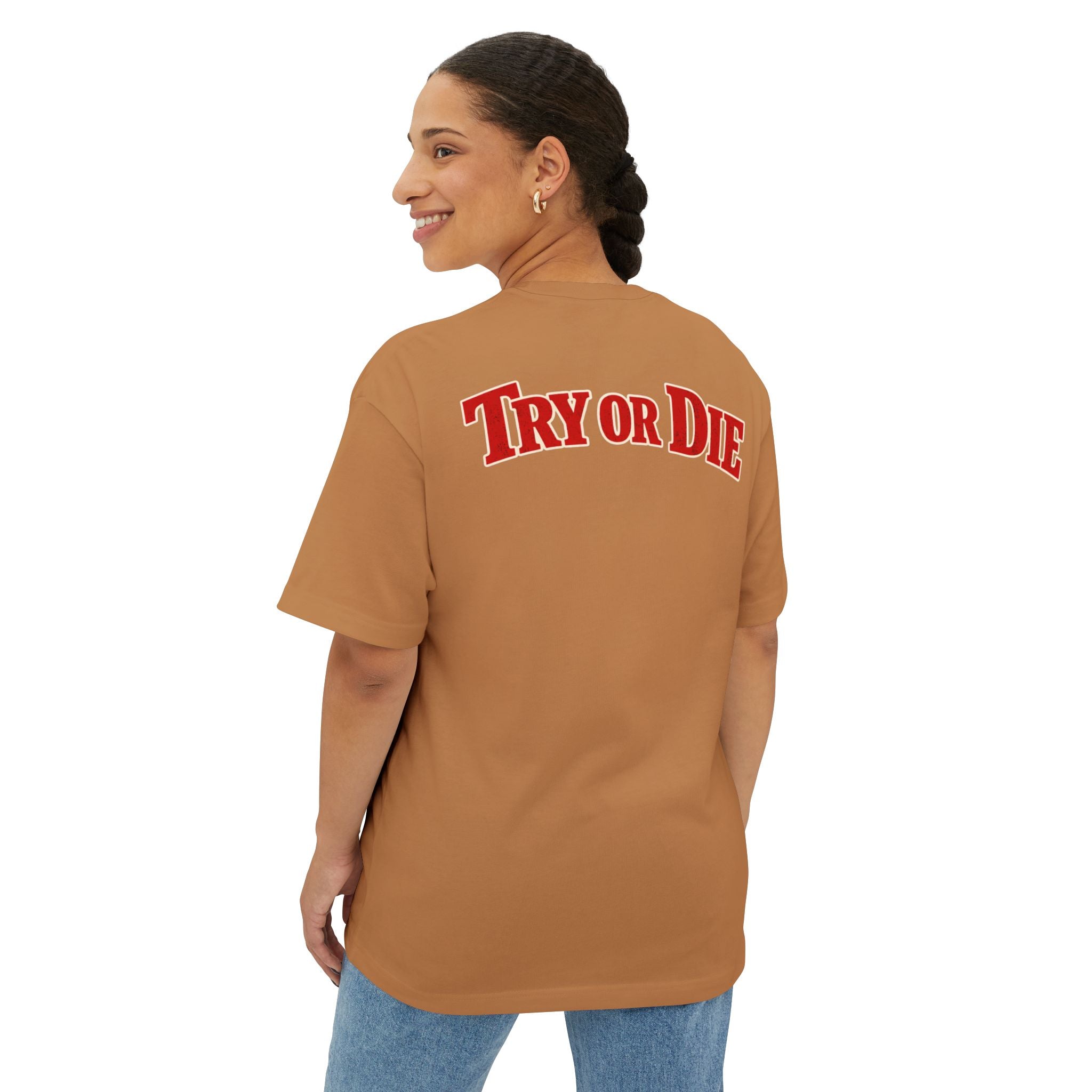 Vintage Try or Die Graphic T-Shirt "Hard Training, Easy Fight"