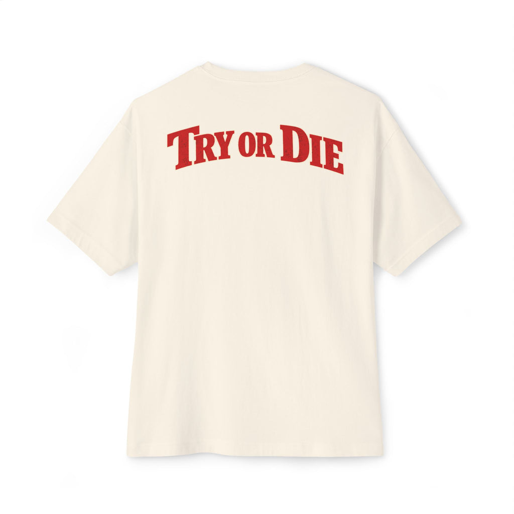 Vintage Try or Die Graphic T-Shirt "Hard Training, Easy Fight"