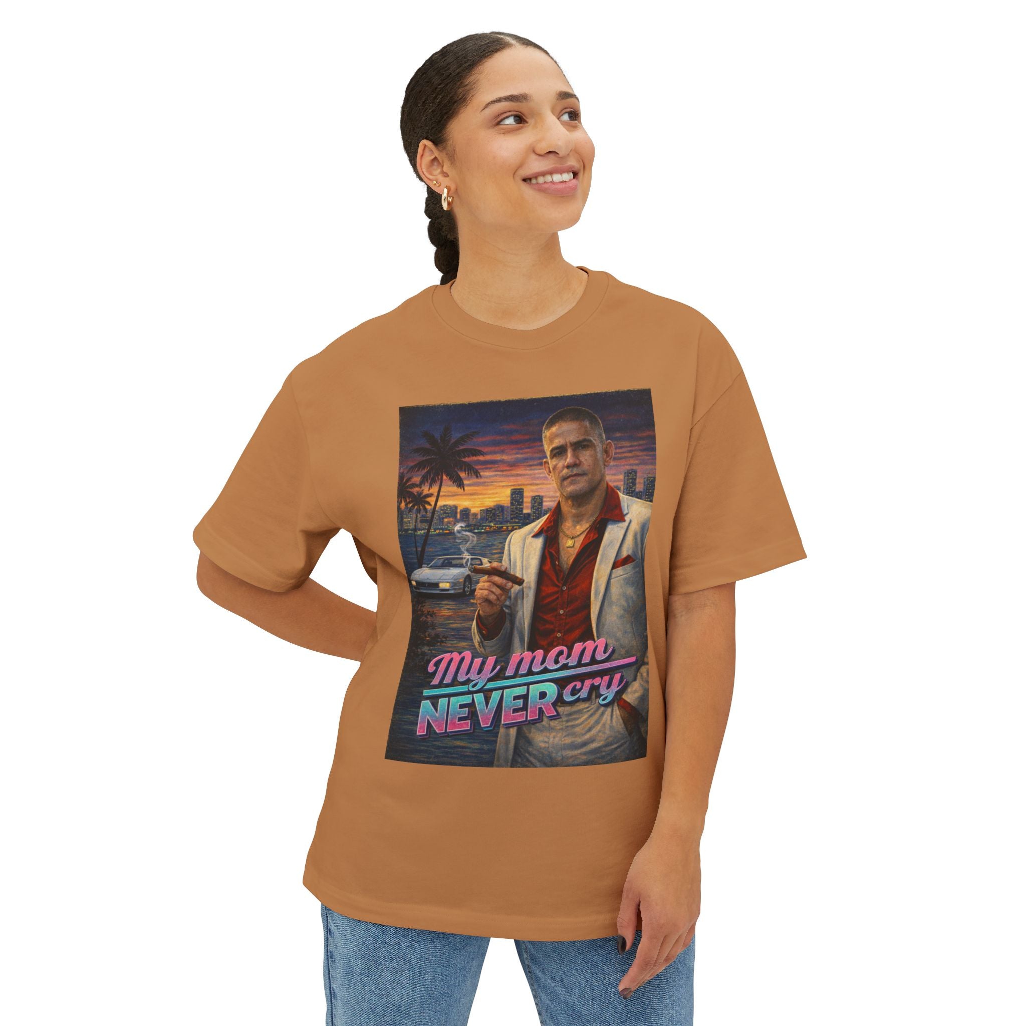 Vintage Graphic T-shirt "My mom never cry"