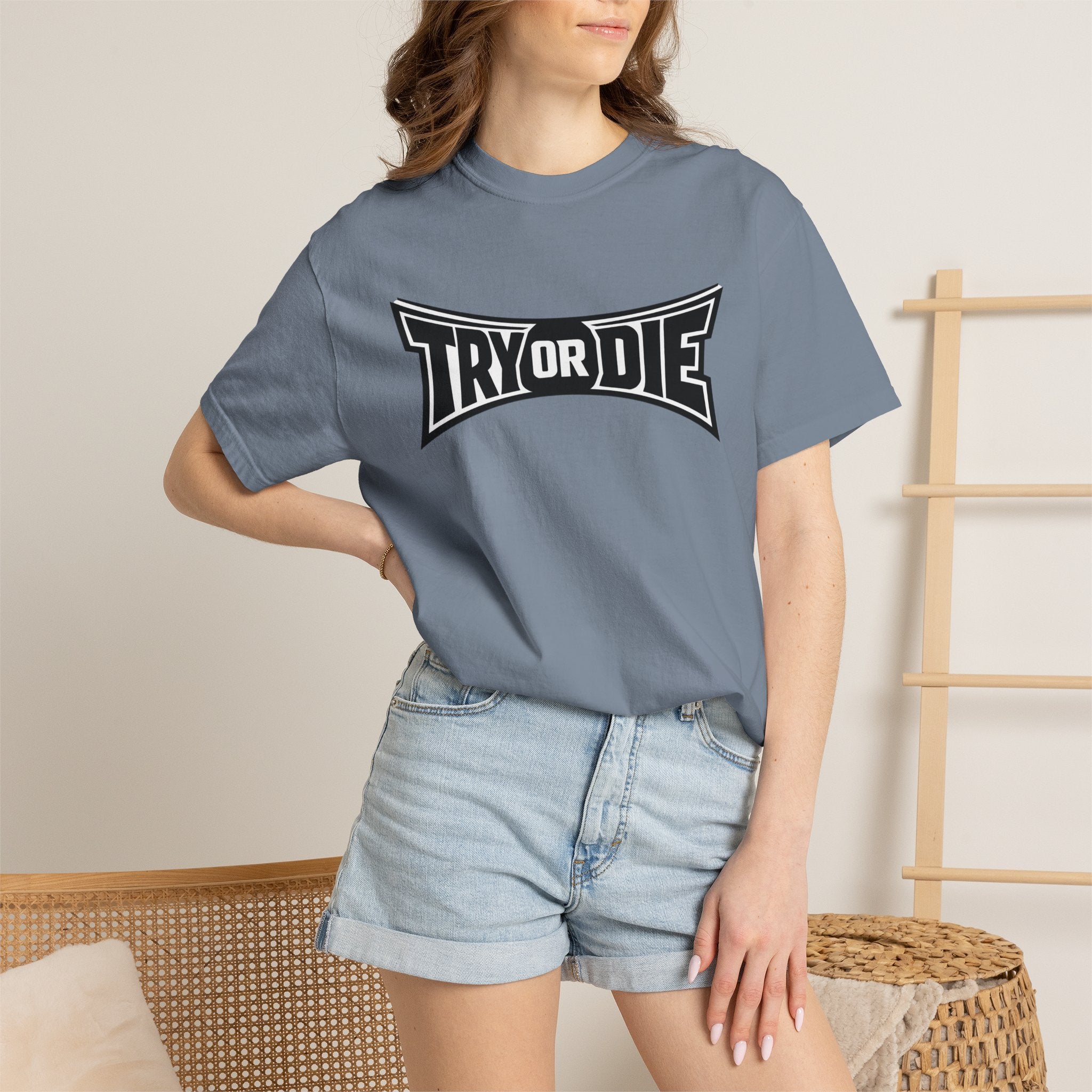 Try or Die Bold Retro Logo Tee
