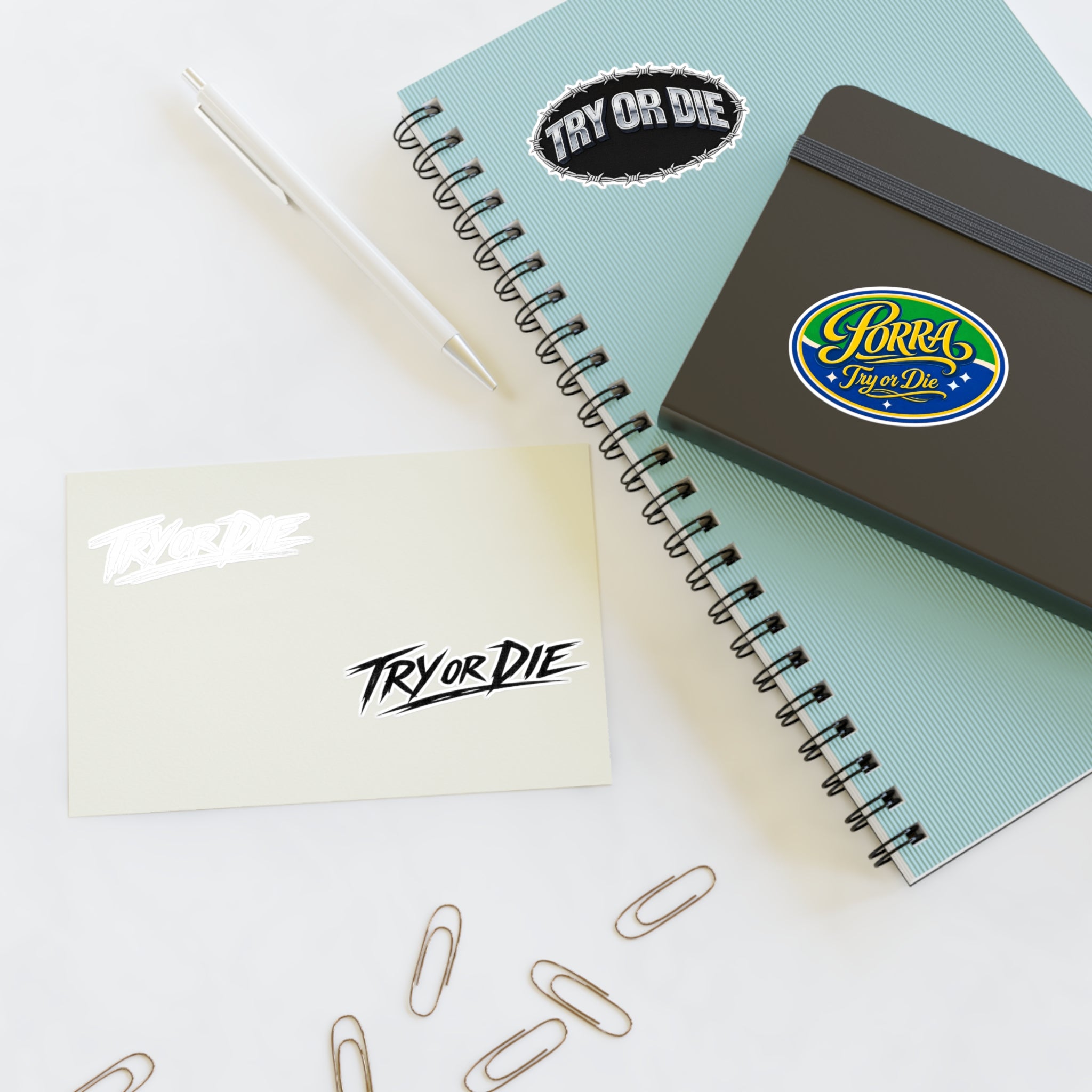 Try Or Die Logo Decals Sticker Sheet (4-Pack)