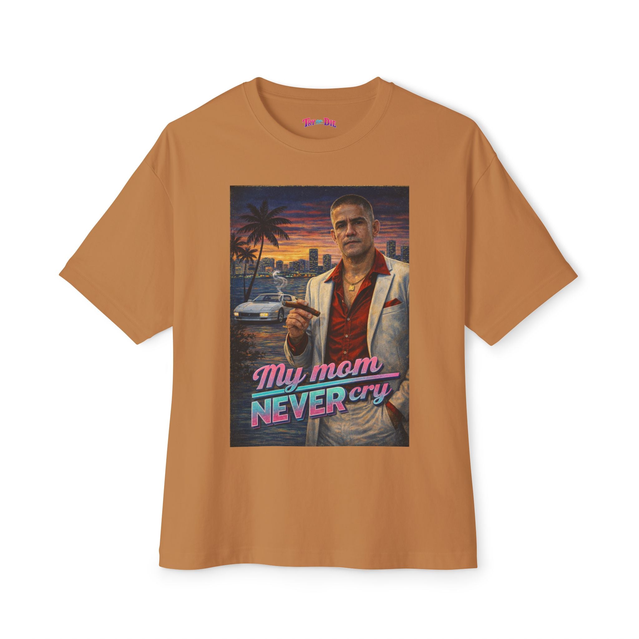 Vintage Graphic T-shirt "My mom never cry"