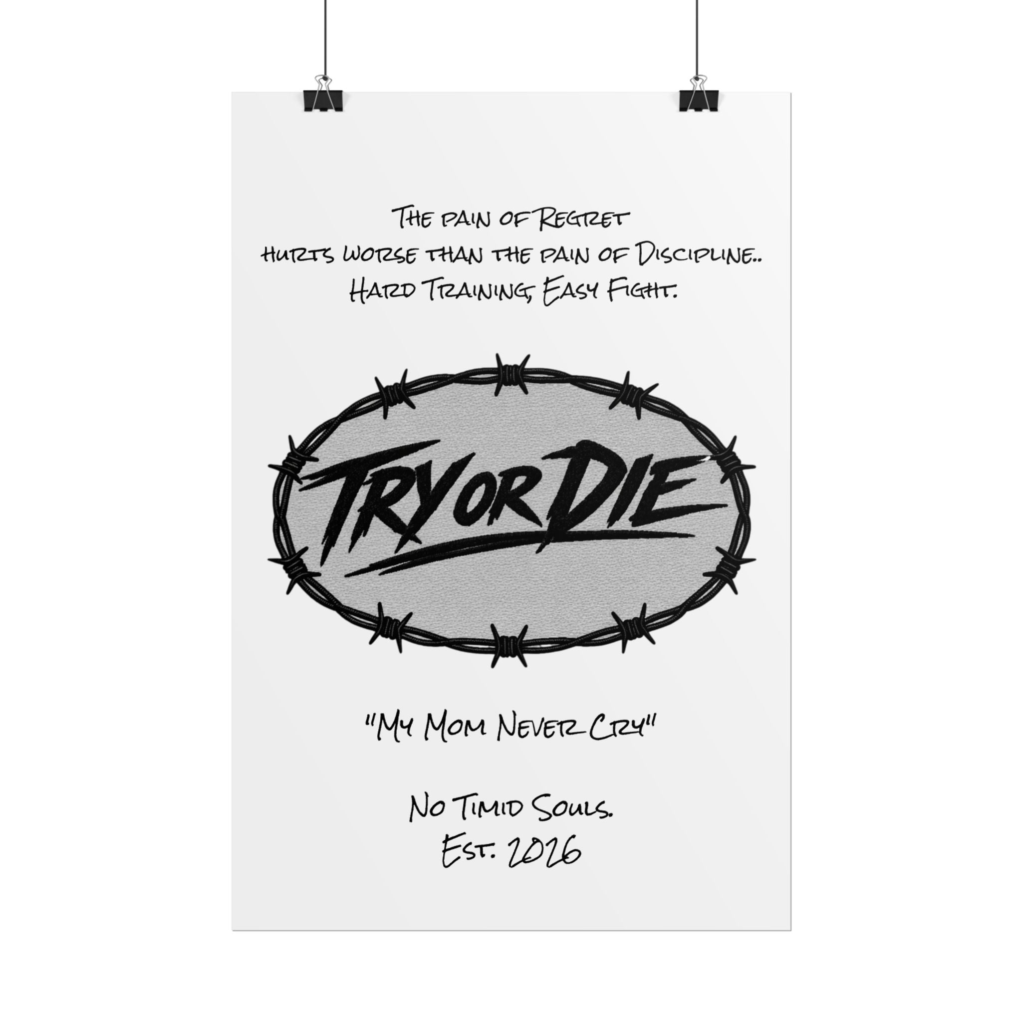 Try or Die Motivational Poster