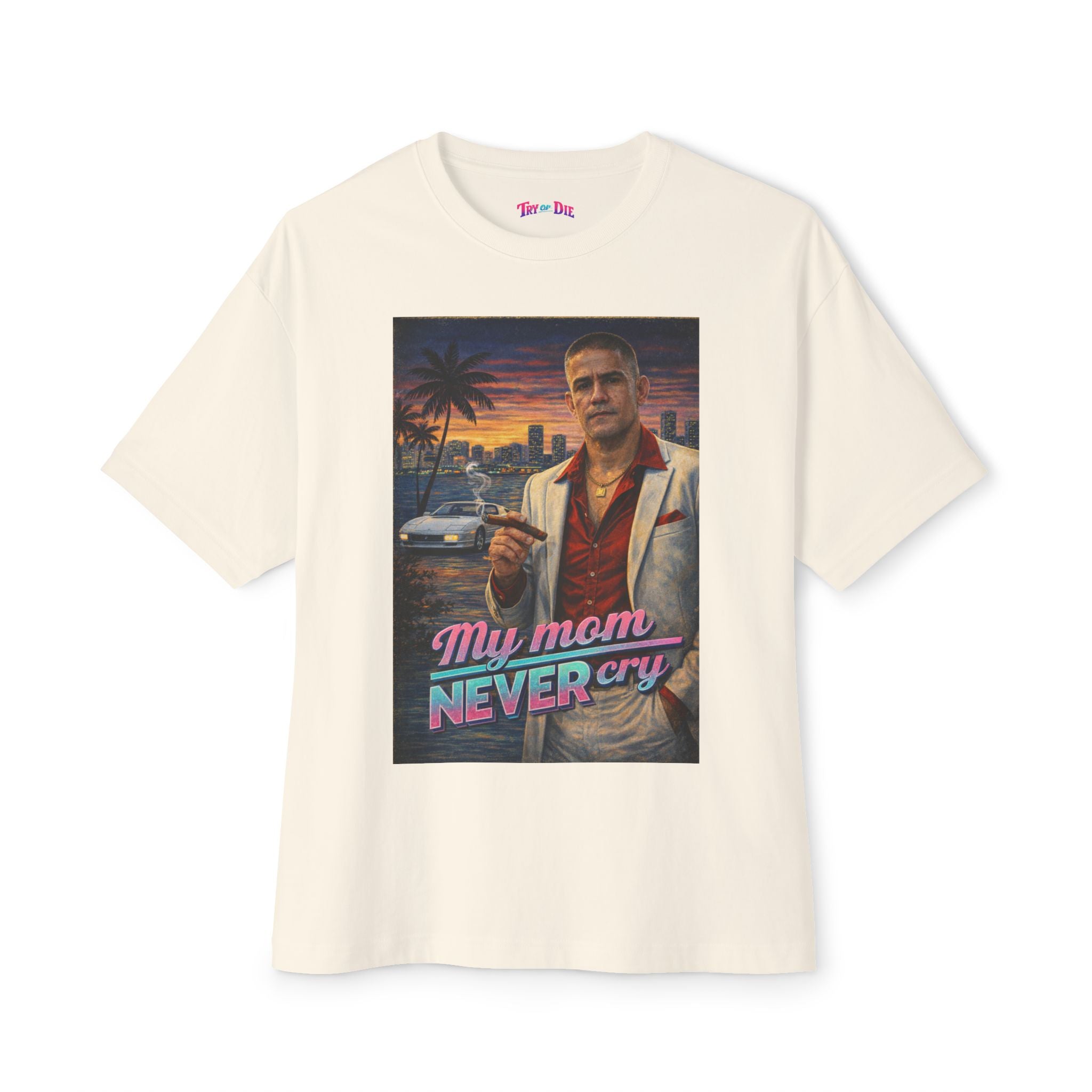 Vintage Graphic T-shirt "My mom never cry"