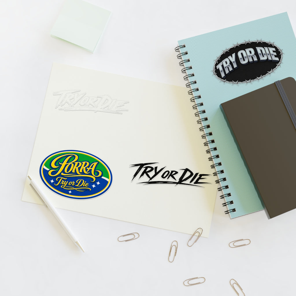 Try Or Die Logo Decals Sticker Sheet (4-Pack)