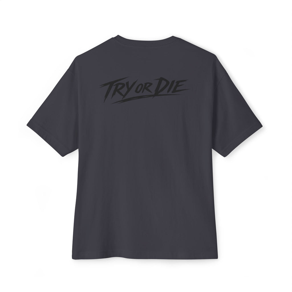 Oversized Graphic T-Shirt - 'Try or Die'