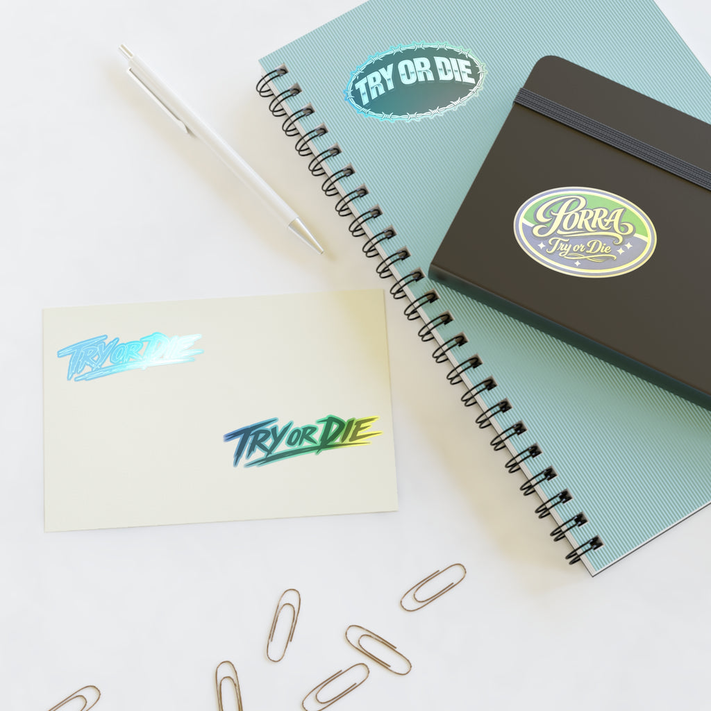 Try Or Die Logo Decals Sticker Sheet (4-Pack)