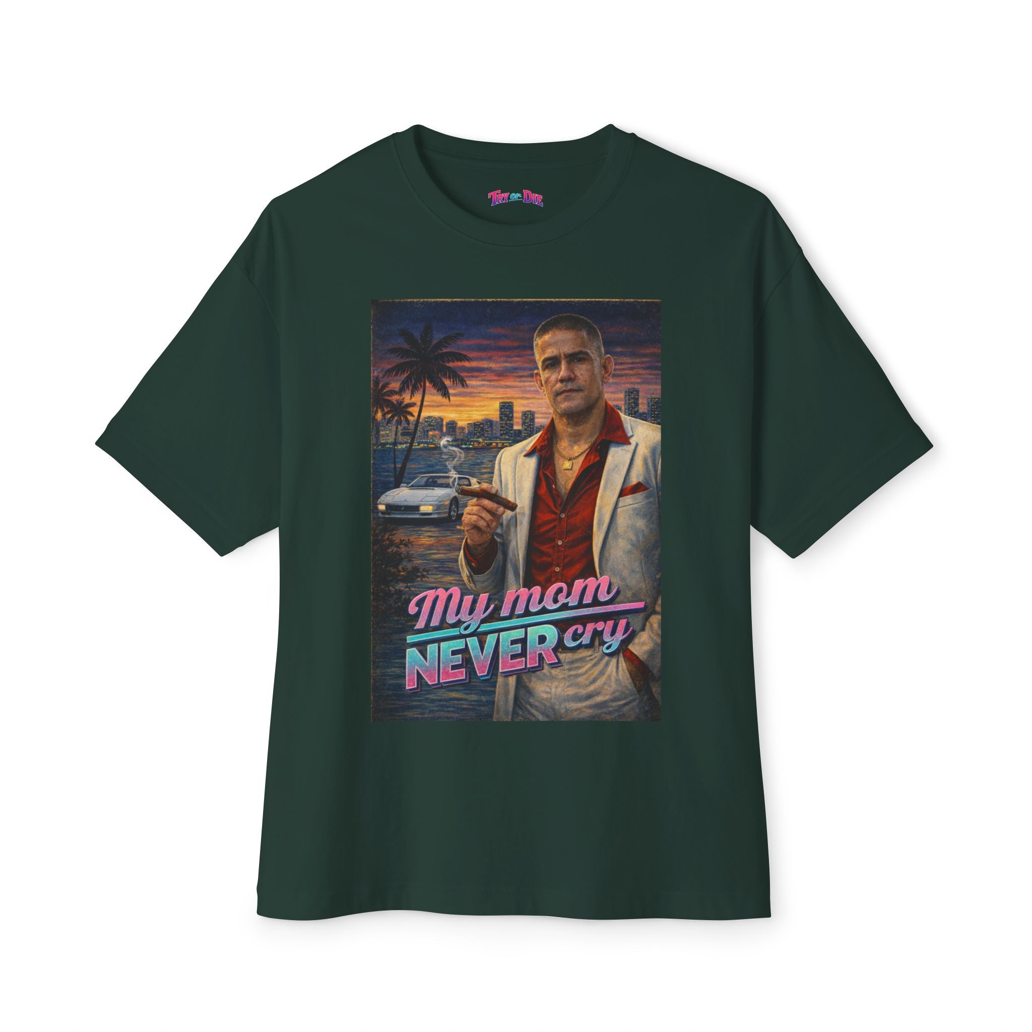 Vintage Graphic T-shirt "My mom never cry"