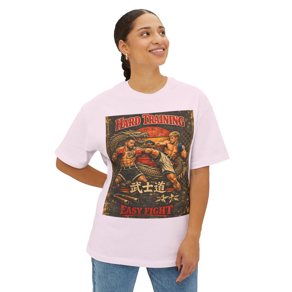 Vintage Try or Die Graphic T-Shirt "Hard Training, Easy Fight"