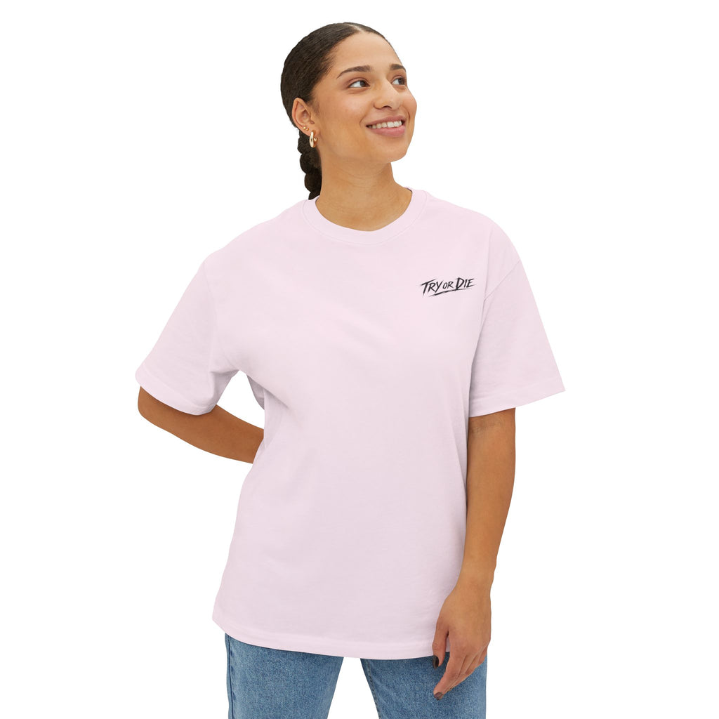 Oversized Graphic T-Shirt - 'Try or Die'