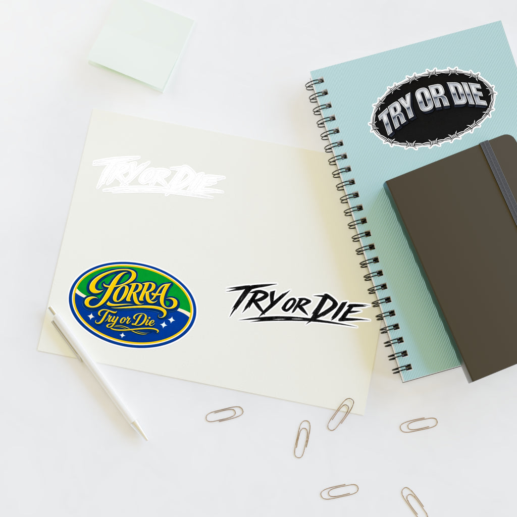 Try Or Die Logo Decals Sticker Sheet (4-Pack)