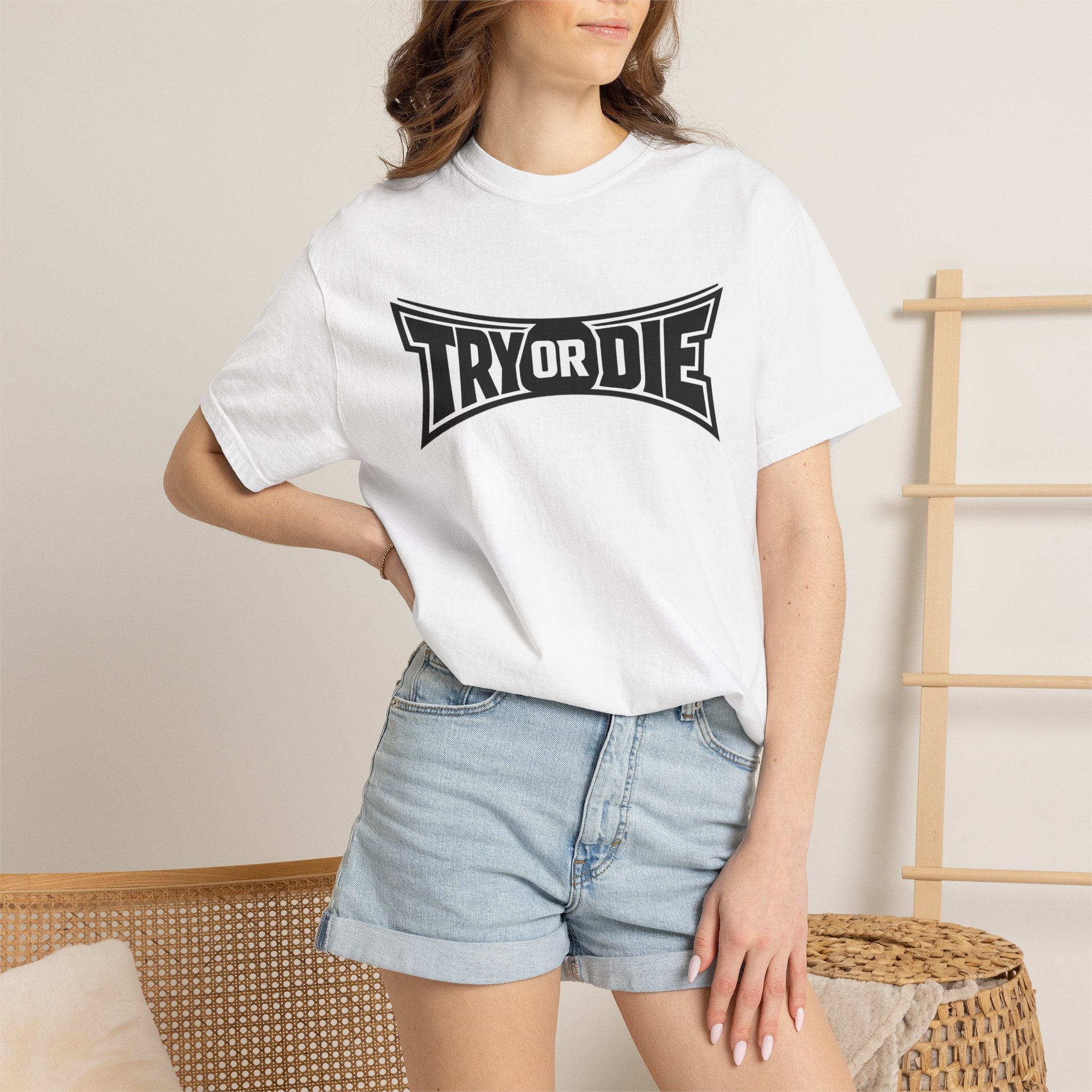 Try or Die Bold Retro Logo Tee