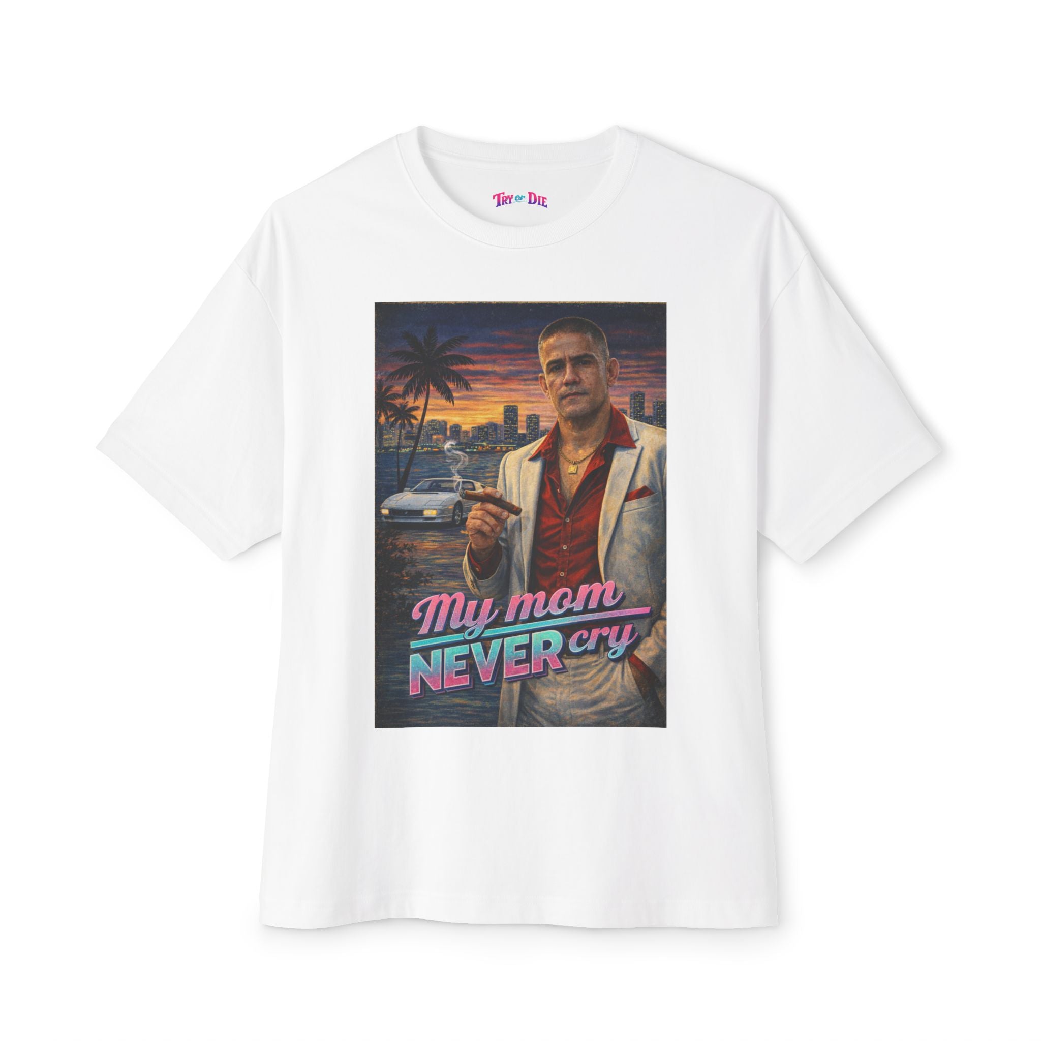 Vintage Graphic T-shirt "My mom never cry"