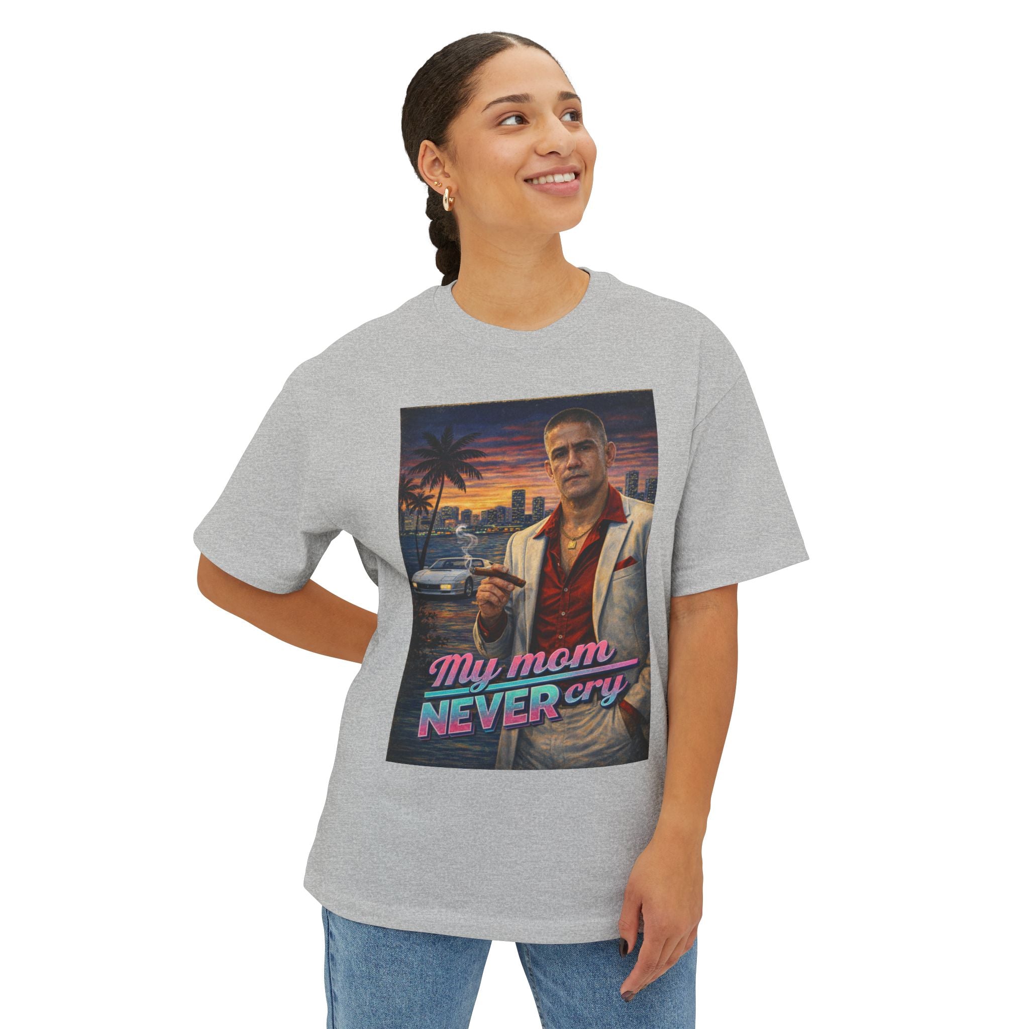 Vintage Graphic T-shirt "My mom never cry"