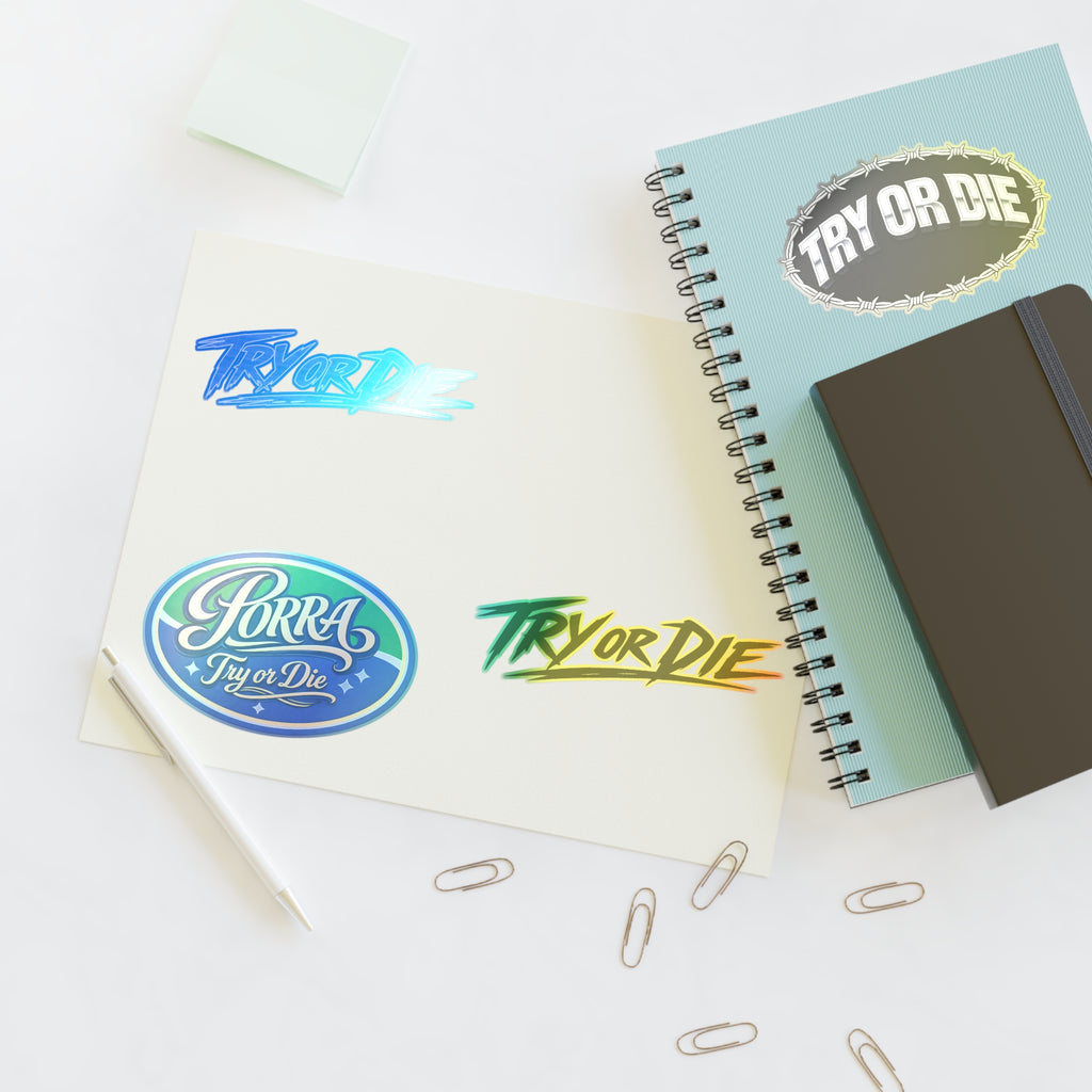 Try Or Die Logo Decals Sticker Sheet (4-Pack)