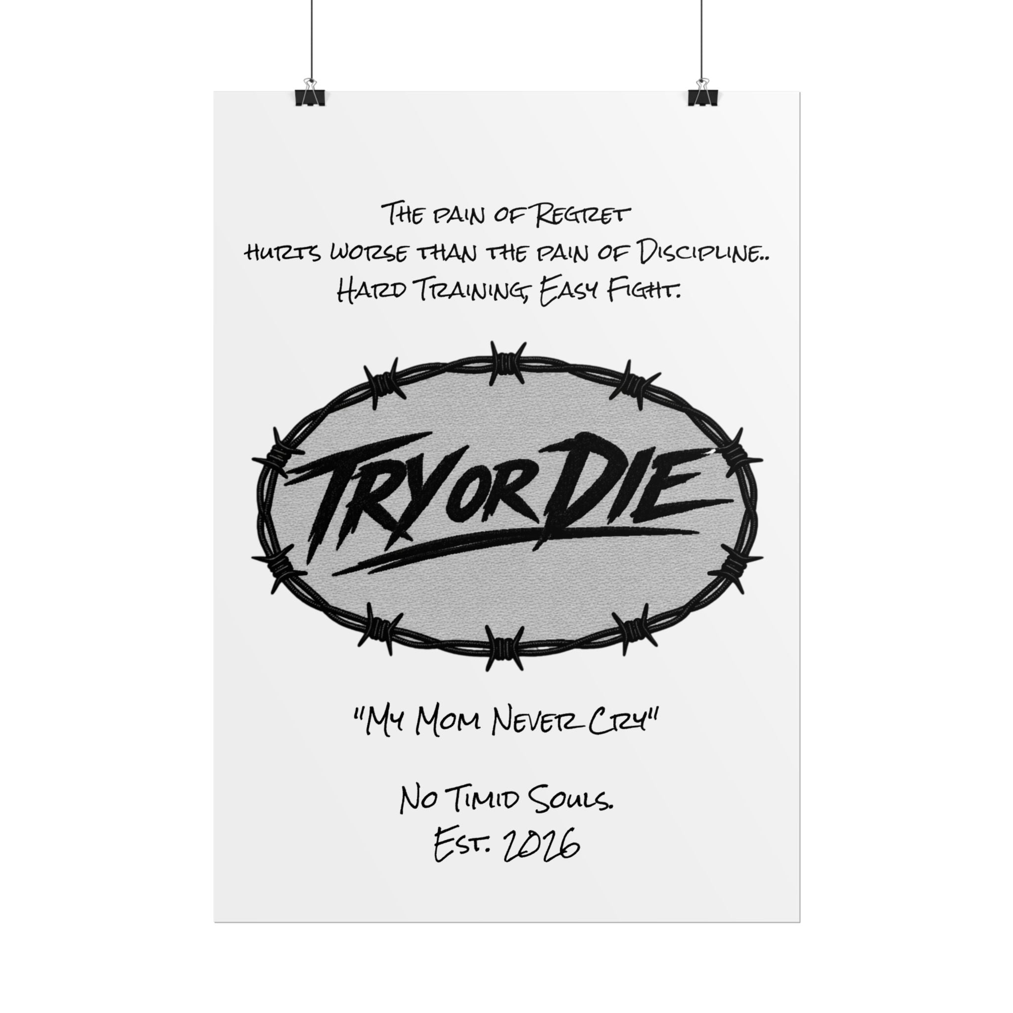 Try or Die Motivational Poster
