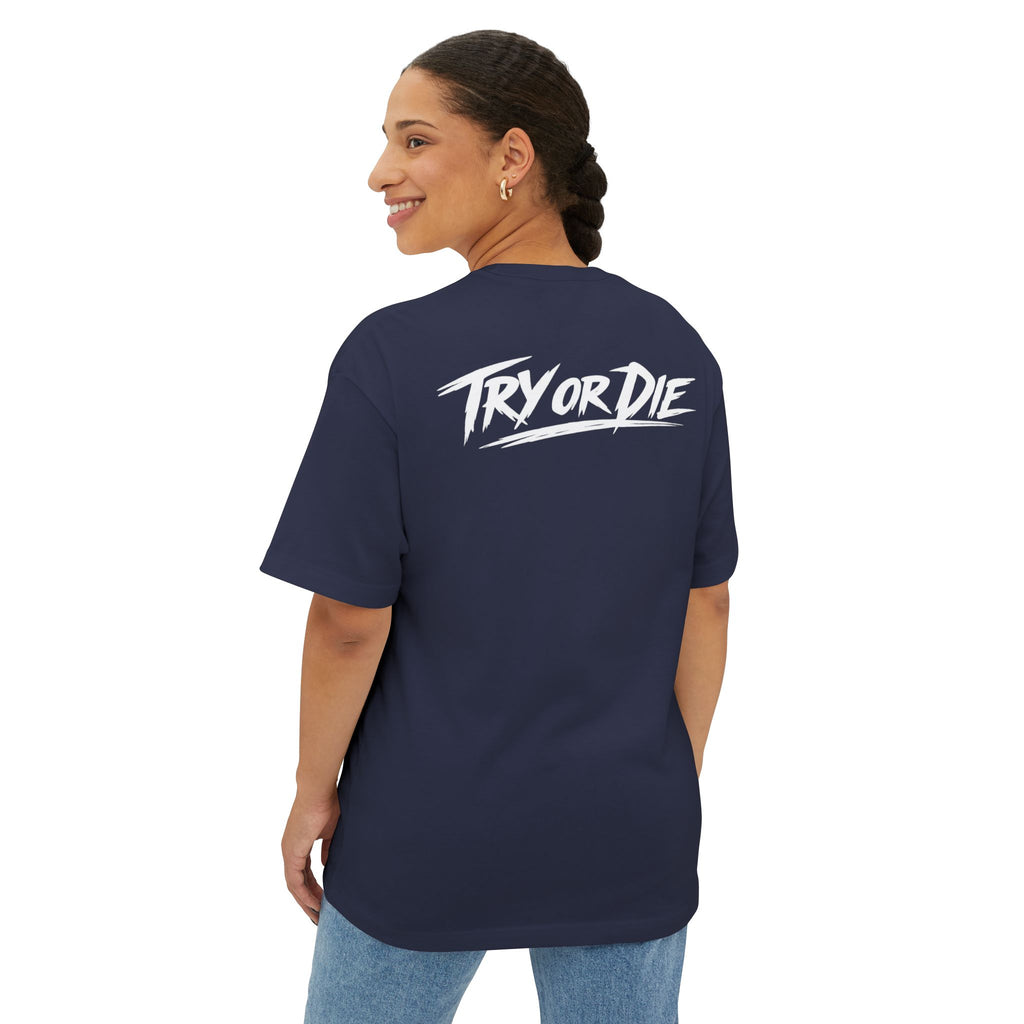 Oversized Graphic T-Shirt - 'Try or Die'