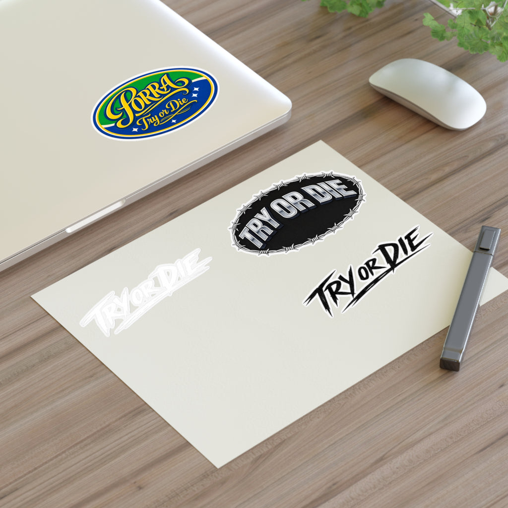 Try Or Die Logo Decals Sticker Sheet (4-Pack)