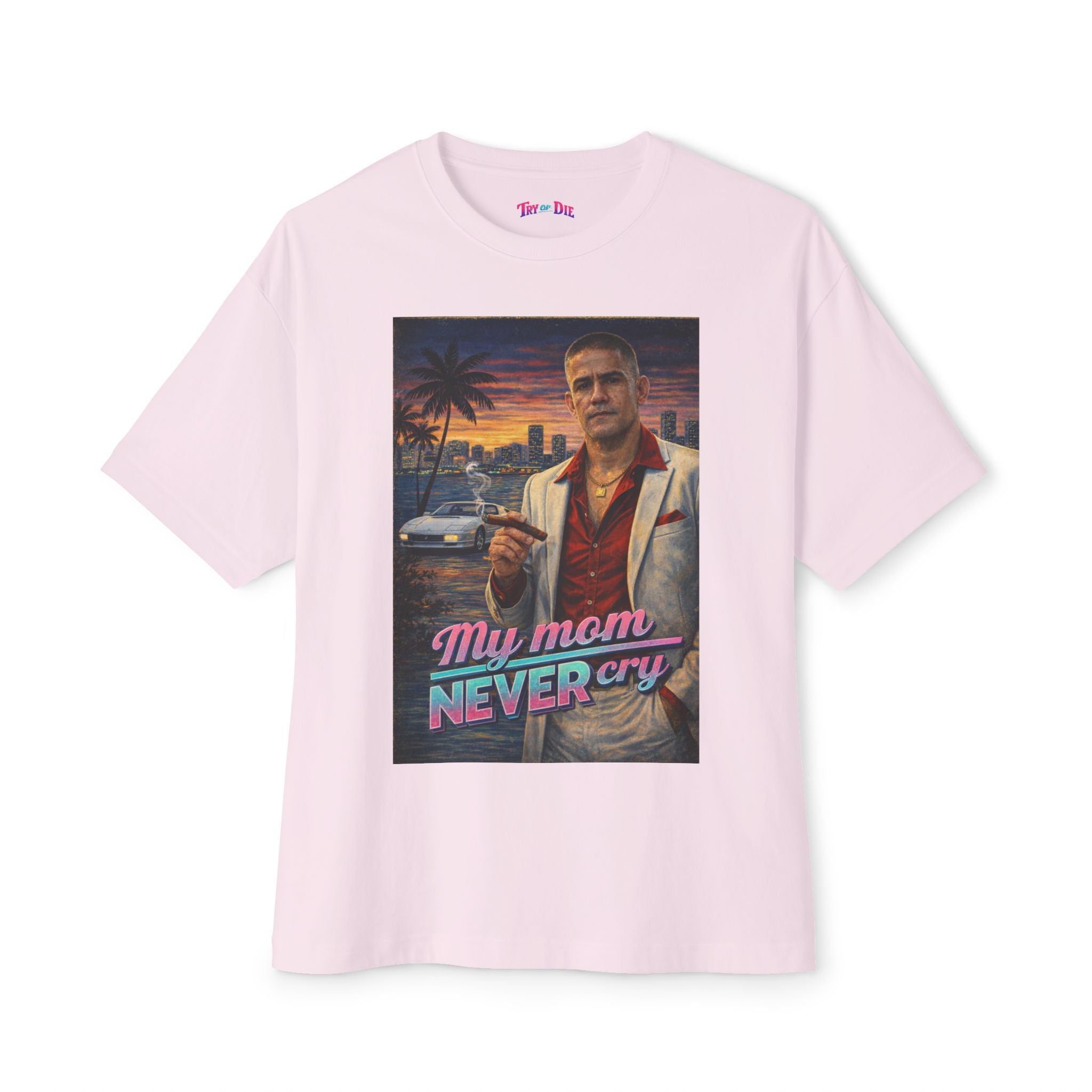 Vintage Graphic T-shirt "My mom never cry"