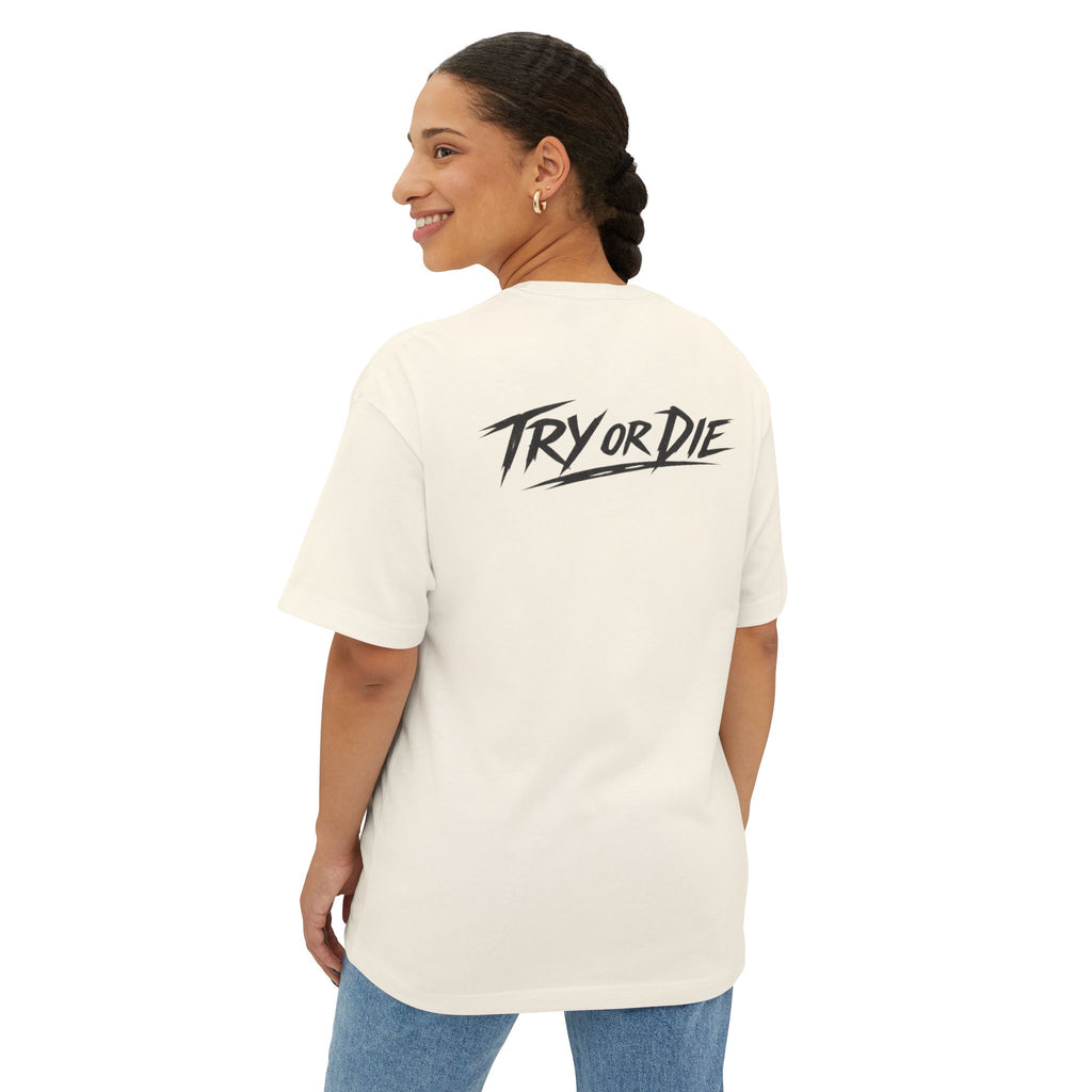 Oversized Graphic T-Shirt - 'Try or Die'
