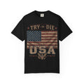 Try or Die USA Vintage Flag T-Shirt