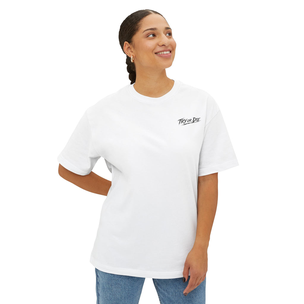 Oversized Graphic T-Shirt - 'Try or Die'