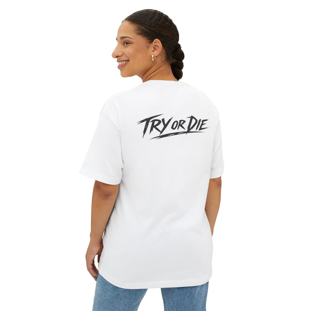 Oversized Graphic T-Shirt - 'Try or Die'