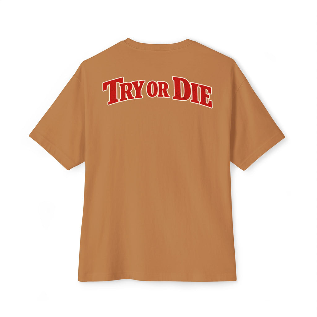 Vintage Try or Die Graphic T-Shirt "Hard Training, Easy Fight"