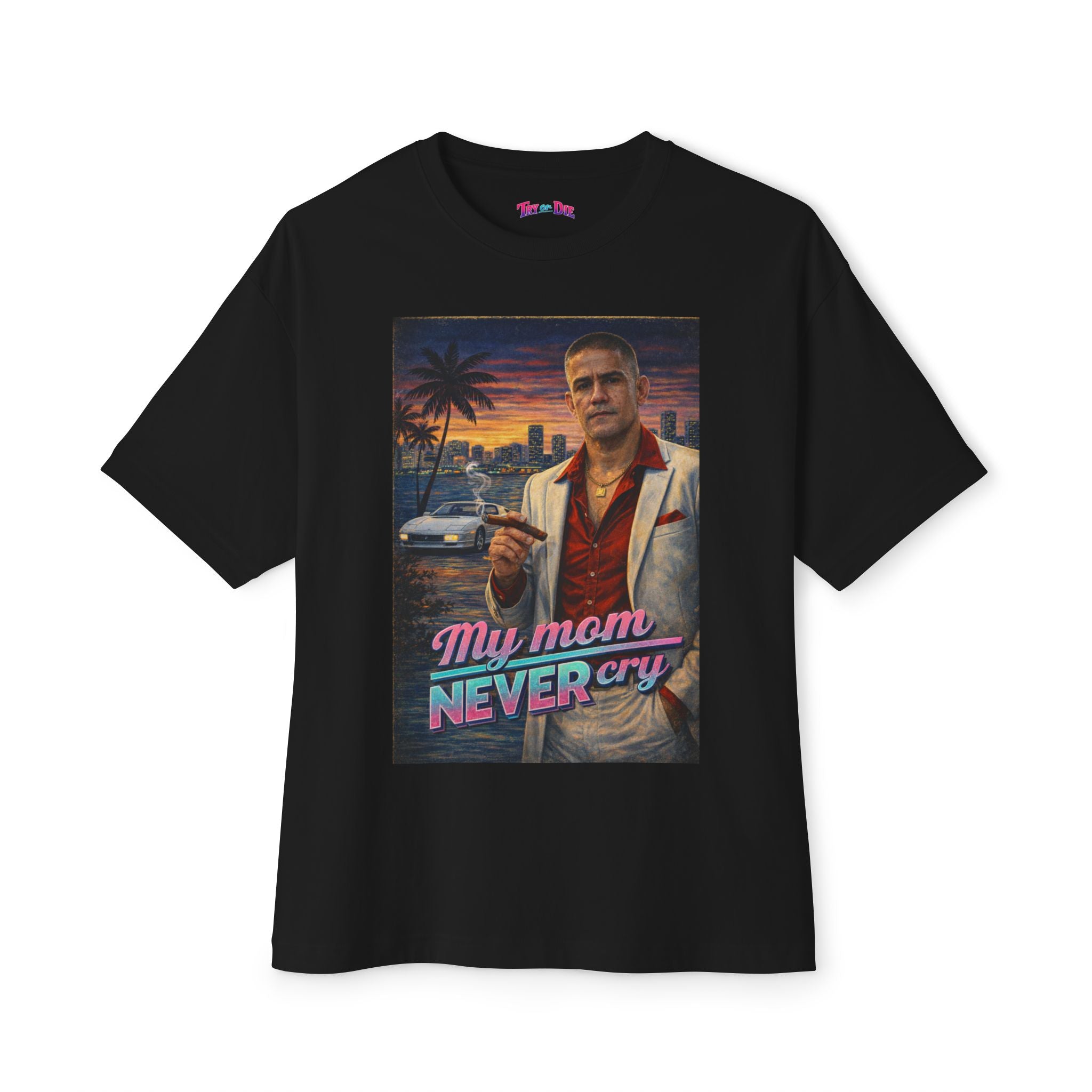 Vintage Graphic T-shirt "My mom never cry"