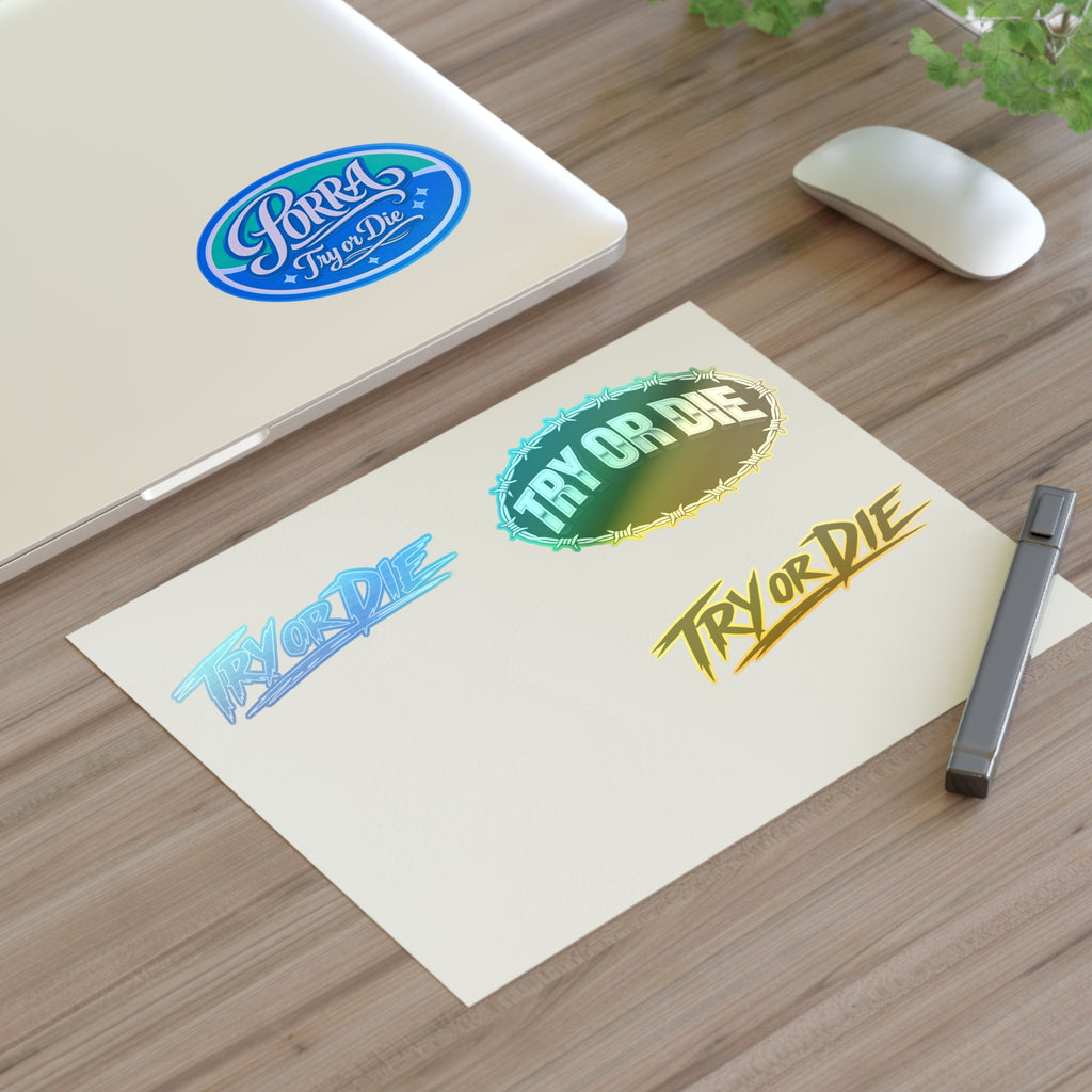 Try Or Die Logo Decals Sticker Sheet (4-Pack)