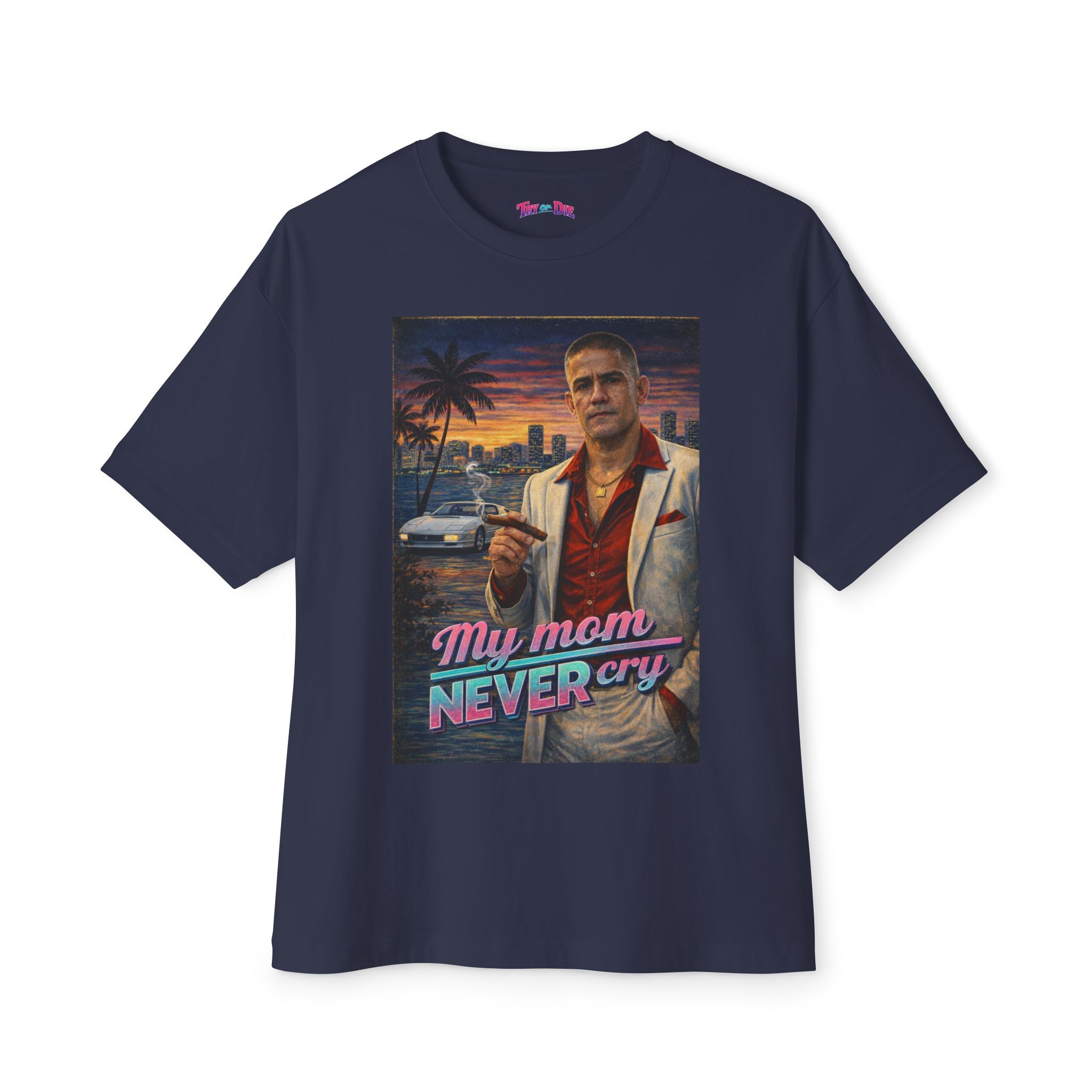 Vintage Graphic T-shirt "My mom never cry"