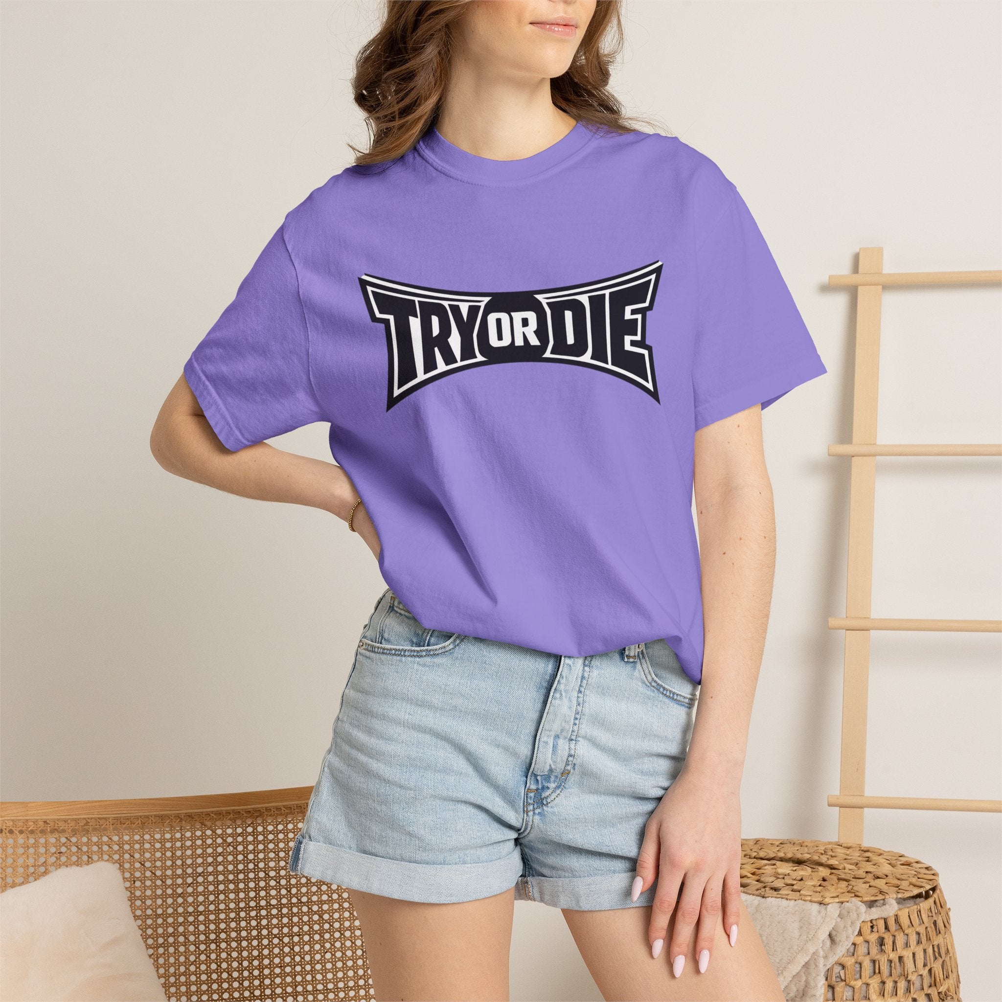 Try or Die Bold Retro Logo Tee